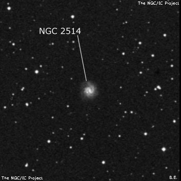 NGC 2514 - спиральная галактика с баром. Описание NGC 2514:, Галактика в созвездии Рак