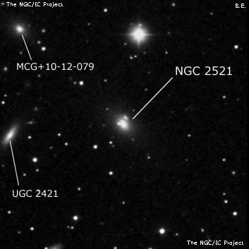 NGC 2521 - галактика. Описание NGC 2521:, Галактика в созвездии Рысь