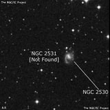 NGC 2531 - по указанным Генри Дрейером координатам, объект повторно не найден; . Описание NGC 2531:, Объект глубокого космоса в созвездии Рак