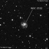 NGC 2532 - спиральная галактика с баром. Описание NGC 2532:, Галактика в созвездии Рысь