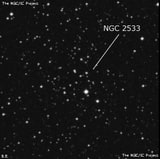 NGC 2533 - рассеянное скопление звёзд. Описание NGC 2533:, Рассеянное скопление в созвездии Корма