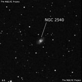 NGC 2540 - спиральная галактика с баром. Описание NGC 2540:, Галактика в созвездии Рак