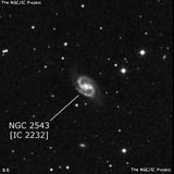NGC 2543 - спиральная галактика с баром. Описание NGC 2543:, Галактика в созвездии Рысь