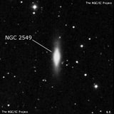 NGC 2549 - линзовидная галактика. Описание NGC 2549:, Галактика в созвездии Рысь