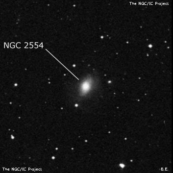 NGC 2554 - линзовидная галактика. Описание NGC 2554:, Галактика в созвездии Рак