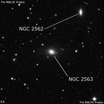NGC 2563 - линзовидная галактика. Описание NGC 2563:, Галактика в созвездии Рак