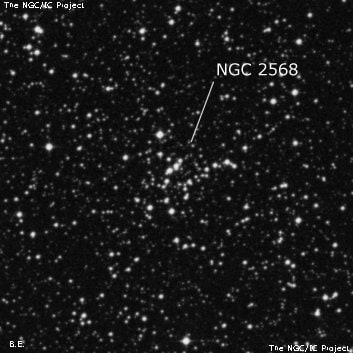 NGC 2568 - рассеянное скопление звёзд. Описание NGC 2568:, Рассеянное скопление в созвездии Корма
