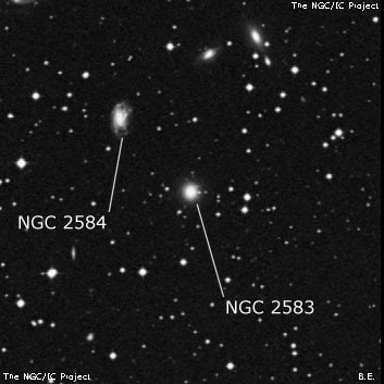 NGC 2583 - эллиптическая галактика. Описание NGC 2583:, Галактика в созвездии Гидра