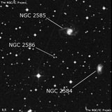 NGC 2586 - три звезды. Описание NGC 2586:, Объект глубокого космоса в созвездии Гидра