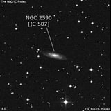 NGC 2590 - галактика. Описание NGC 2590:, Галактика в созвездии Гидра