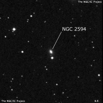 NGC 2594 - линзовидная галактика. Описание NGC 2594:, Галактика в созвездии Рак