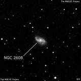 NGC 2608 - спиральная галактика с баром. Описание NGC 2608:, Галактика в созвездии Рак