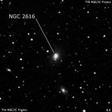 NGC 2616 - линзовидная галактика. Описание NGC 2616:, Галактика в созвездии Гидра