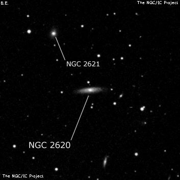NGC 2620 - галактика. Описание NGC 2620:, Галактика в созвездии Рак