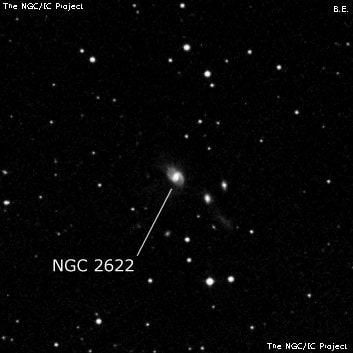 NGC 2622 - спиральная галактика. Описание NGC 2622:, Галактика в созвездии Рак