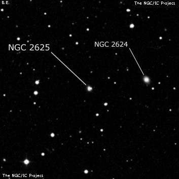 NGC 2625 - эллиптическая галактика. Описание NGC 2625:, Галактика в созвездии Рак