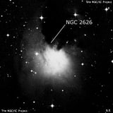 NGC 2626 - туманность. Описание NGC 2626:, Отражательная туманность в созвездии Паруса