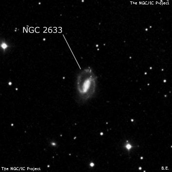 NGC 2633 - спиральная галактика с баром. Описание NGC 2633:, Галактика в созвездии Жираф