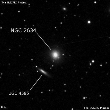 NGC 2634 - эллиптическая галактика. Описание NGC 2634:, Галактика в созвездии Жираф
