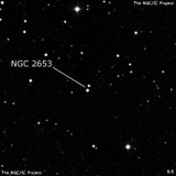 NGC 2653 - две звезды. Описание NGC 2653:, Двойная звезда в созвездии Жираф