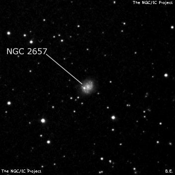 NGC 2657 - спиральная галактика. Описание NGC 2657:, Галактика в созвездии Рак