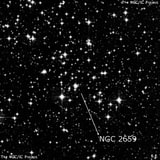 NGC 2659 - рассеянное скопление звёзд. Описание NGC 2659:, Рассеянное скопление в созвездии Паруса