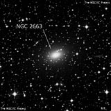 NGC 2663 - эллиптическая галактика. Описание NGC 2663:, Галактика в созвездии Компас