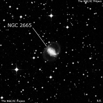 NGC 2665 - спиральная галактика с баром. Описание NGC 2665:, Галактика в созвездии Гидра