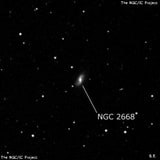 NGC 2668 - спиральная галактика с баром. Описание NGC 2668:, Галактика в созвездии Рысь