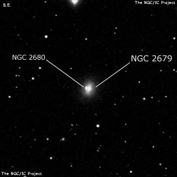 NGC 2679 - спиральная галактика с баром. Описание NGC 2679:, Галактика в созвездии Рак