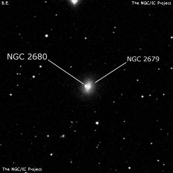 NGC 2680 - галактика. Описание NGC 2680:, Двойная звезда в созвездии Рак