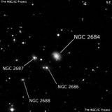 NGC 2684 - спиральная галактика. Описание NGC 2684:, Галактика в созвездии Большая Медведица