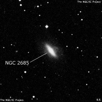 NGC 2685 - спиральная галактика с баром. Описание NGC 2685:, Галактика в созвездии Большая Медведица