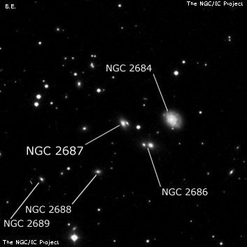 NGC 2687 - спиральная галактика. Описание NGC 2687:, Галактика в созвездии Большая Медведица
