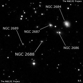 NGC 2688 - линзовидная галактика. Описание NGC 2688:, Галактика в созвездии Большая Медведица