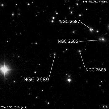 NGC 2689 - линзовидная галактика. Описание NGC 2689:, Галактика в созвездии Большая Медведица