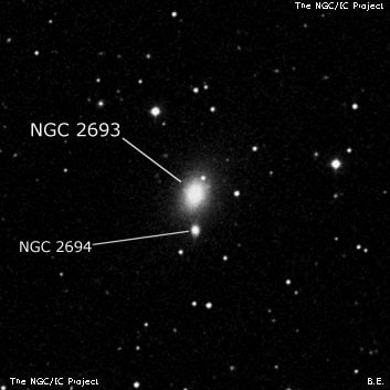 NGC 2693 - эллиптическая галактика. Описание NGC 2693:, Галактика в созвездии Большая Медведица