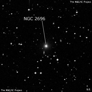 NGC 2696 - эллиптическая галактика. Описание NGC 2696:, Галактика в созвездии Гидра