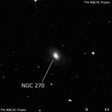 NGC 270 - линзовидная галактика. Описание NGC 270:, Галактика в созвездии Кит