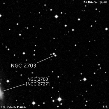 NGC 2703 - две звезды. Описание NGC 2703:, Двойная звезда в созвездии Гидра
