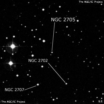 NGC 2705 - одиночная звезда. Описание NGC 2705:, Двойная звезда в созвездии Гидра
