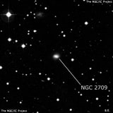 NGC 2709 - линзовидная галактика. Описание NGC 2709:, Галактика в созвездии Гидра