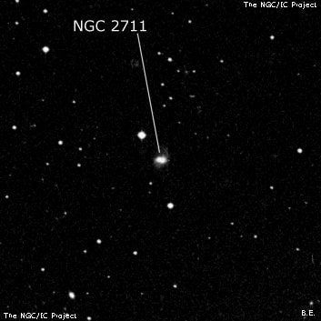 NGC 2711 - спиральная галактика с баром. Описание NGC 2711:, Галактика в созвездии Рак