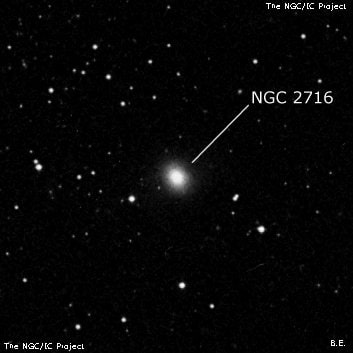 NGC 2716 - спиральная галактика с баром. Описание NGC 2716:, Галактика в созвездии Гидра