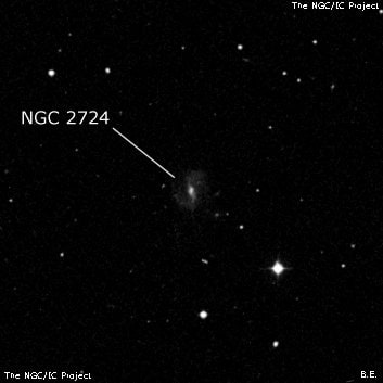 NGC 2724 - спиральная галактика с баром. Описание NGC 2724:, Галактика в созвездии Рысь