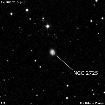 NGC 2725 - галактика. Описание NGC 2725:, Галактика в созвездии Рак