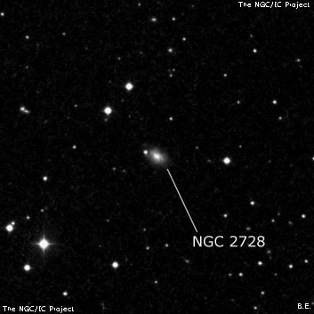 NGC 2728 - спиральная галактика. Описание NGC 2728:, Галактика в созвездии Рак