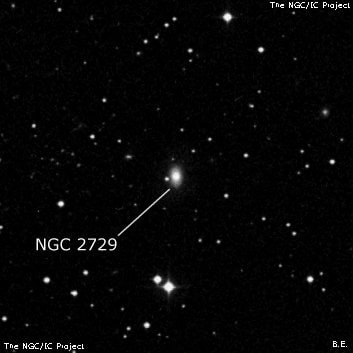 NGC 2729 - линзовидная галактика. Описание NGC 2729:, Галактика в созвездии Гидра