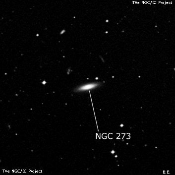 NGC 273 - линзовидная галактика. Описание NGC 273:, Галактика в созвездии Кит