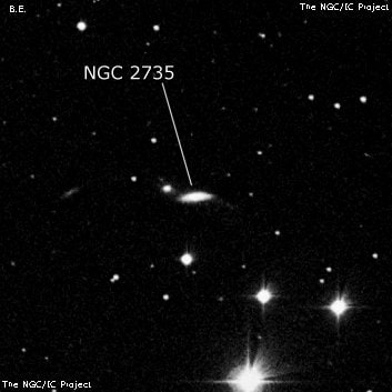 NGC 2735 - спиральная галактика с баром. Описание NGC 2735:, Галактика в созвездии Рак
